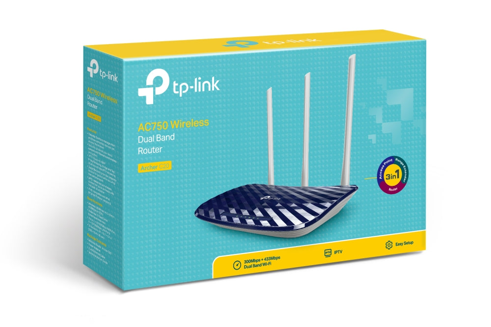 TP-Link  AC750 Wireless Dual Band Router-Archer C20 V4