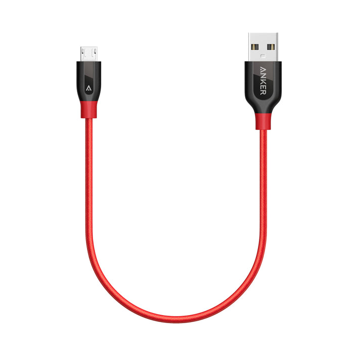 Anker Powerline+ Micro USB 1ft UN Red