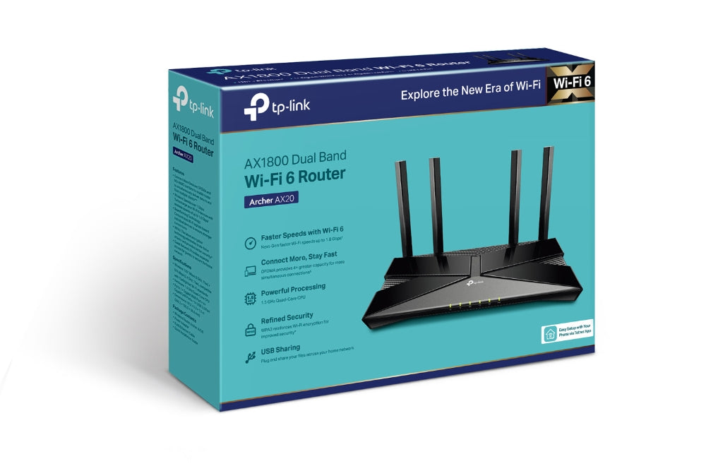 TP-Link AX1800 Dual-Band Wi-Fi 6 Router-Archer AX20