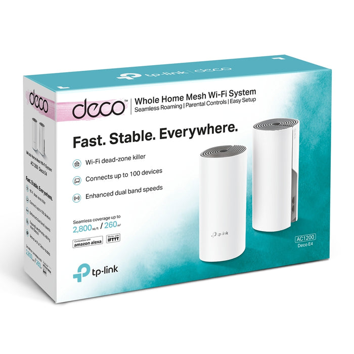 TP-Link Whole Home Mesh Wifi System-Deco E4 AC1200 (2-Pack)