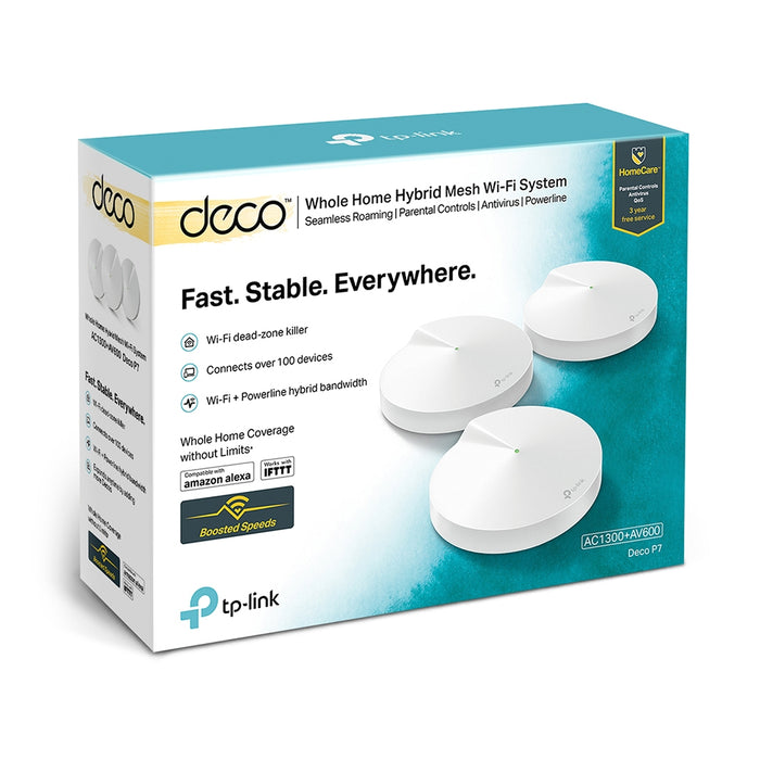 Tp-Link Whole Home Hybrid Mesh Wi-Fi System-Deco P7(3-pack)