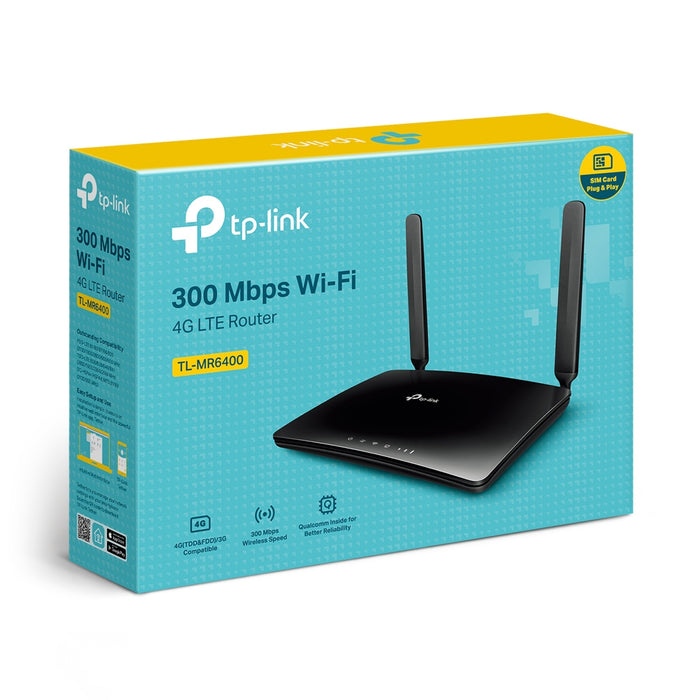 TP-LINK Wi-Fi  Ethernet LAN Black Router,TL- mr6400