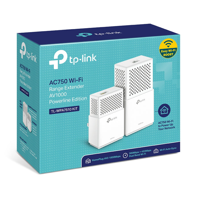 Tp-link AV1000 Gigabit Powerline ac Wi-Fi Kit-TL-WPA7510 KIT V2